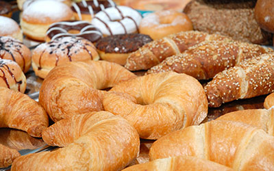 Freshly baked bread and pastries